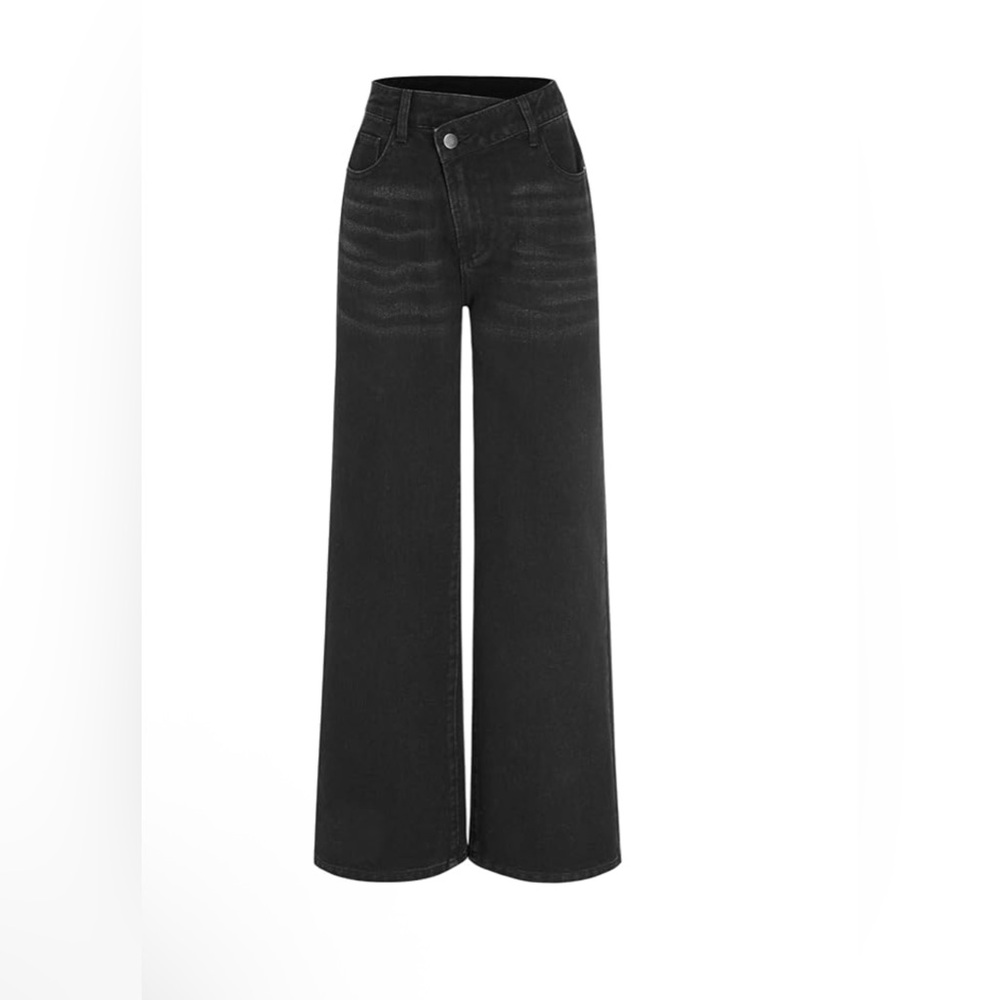 Cider Black High Waist Wide-Leg Jeans – Size M NWT